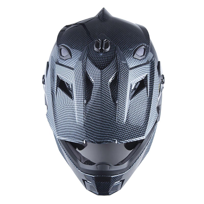 1Storm Adult Motocross Helmet BMX MX ATV Dirt Bike Four Wheeler Quad Motorcycle Full Face Helmet Racing Style: HF801 Carbon Fiber Black - Image 3